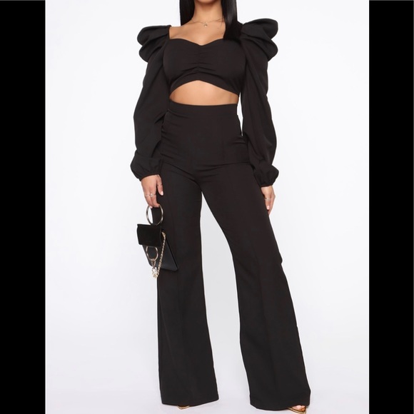 Fashion Nova Pants - TWO PIECE FRONT RUCHING PANTS SUIT